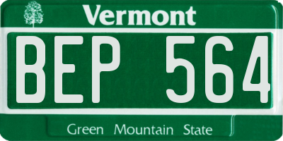 VT license plate BEP564
