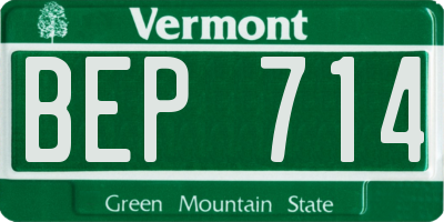 VT license plate BEP714