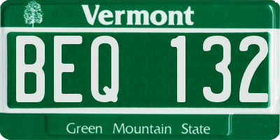 VT license plate BEQ132
