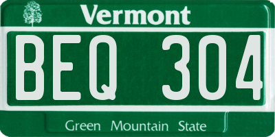 VT license plate BEQ304