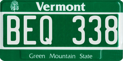 VT license plate BEQ338