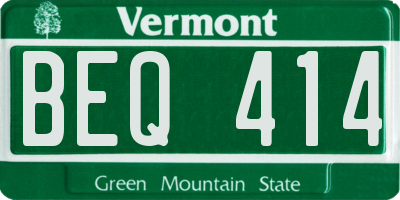 VT license plate BEQ414