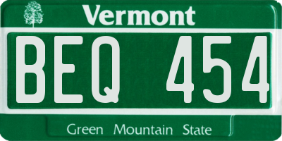 VT license plate BEQ454