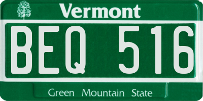 VT license plate BEQ516
