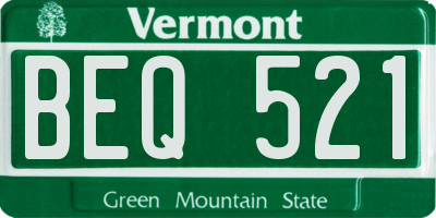 VT license plate BEQ521