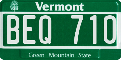 VT license plate BEQ710
