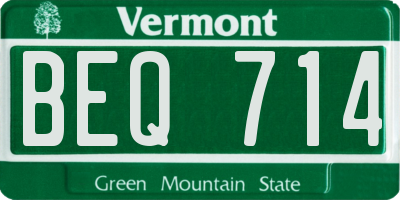 VT license plate BEQ714