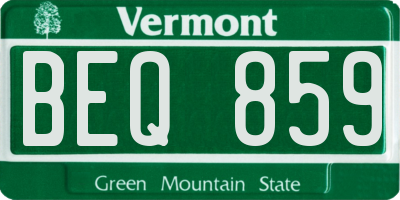 VT license plate BEQ859