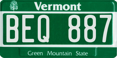 VT license plate BEQ887