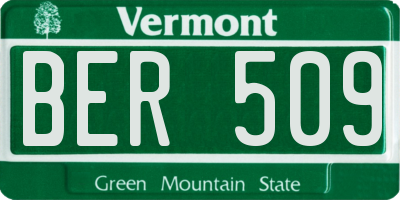 VT license plate BER509