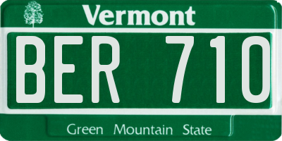 VT license plate BER710