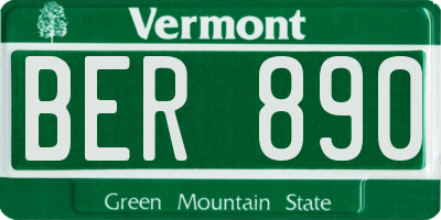 VT license plate BER890