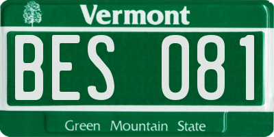 VT license plate BES081