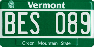 VT license plate BES089