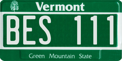 VT license plate BES111