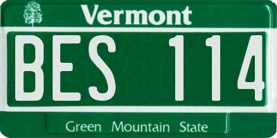 VT license plate BES114