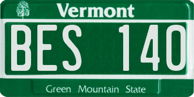 VT license plate BES140