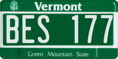 VT license plate BES177