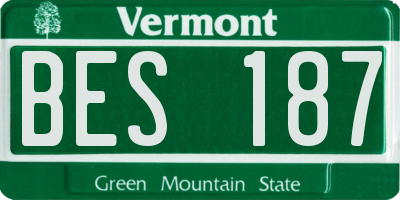 VT license plate BES187