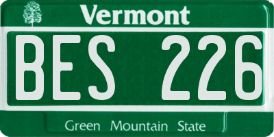 VT license plate BES226