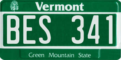VT license plate BES341