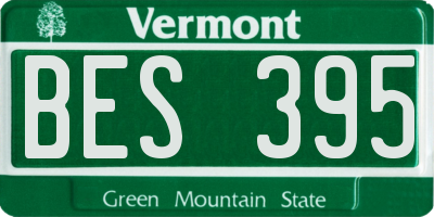 VT license plate BES395