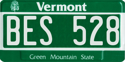 VT license plate BES528