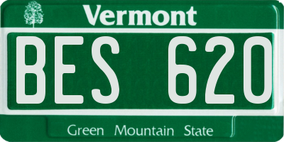 VT license plate BES620