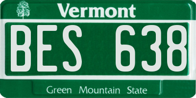 VT license plate BES638