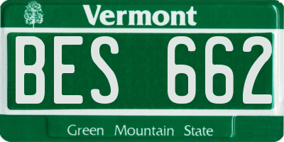 VT license plate BES662