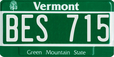 VT license plate BES715