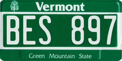 VT license plate BES897