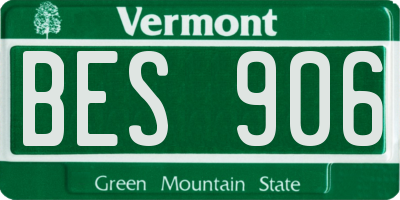 VT license plate BES906
