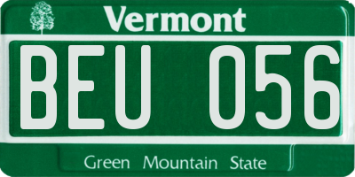 VT license plate BEU056