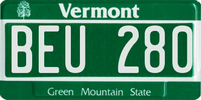 VT license plate BEU280