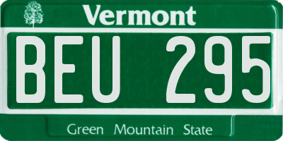 VT license plate BEU295