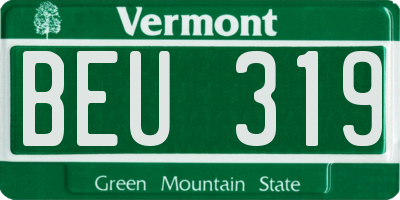 VT license plate BEU319