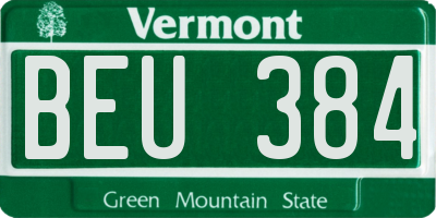 VT license plate BEU384