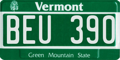 VT license plate BEU390