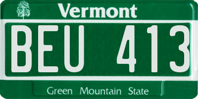 VT license plate BEU413