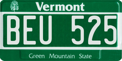 VT license plate BEU525