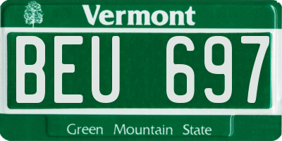 VT license plate BEU697