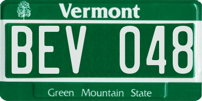 VT license plate BEV048