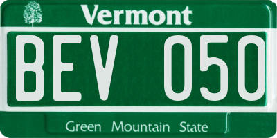 VT license plate BEV050