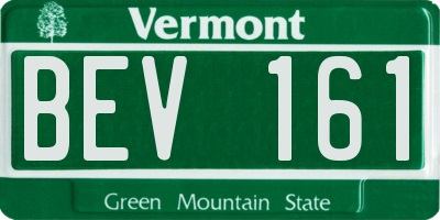 VT license plate BEV161