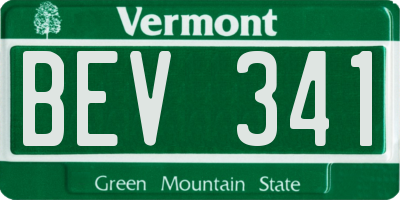 VT license plate BEV341
