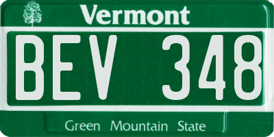 VT license plate BEV348