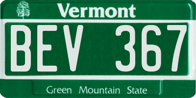 VT license plate BEV367
