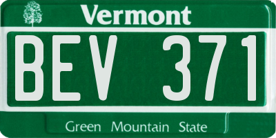 VT license plate BEV371