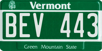 VT license plate BEV443